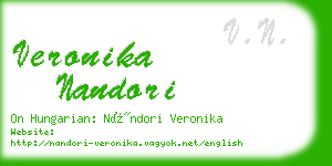 veronika nandori business card